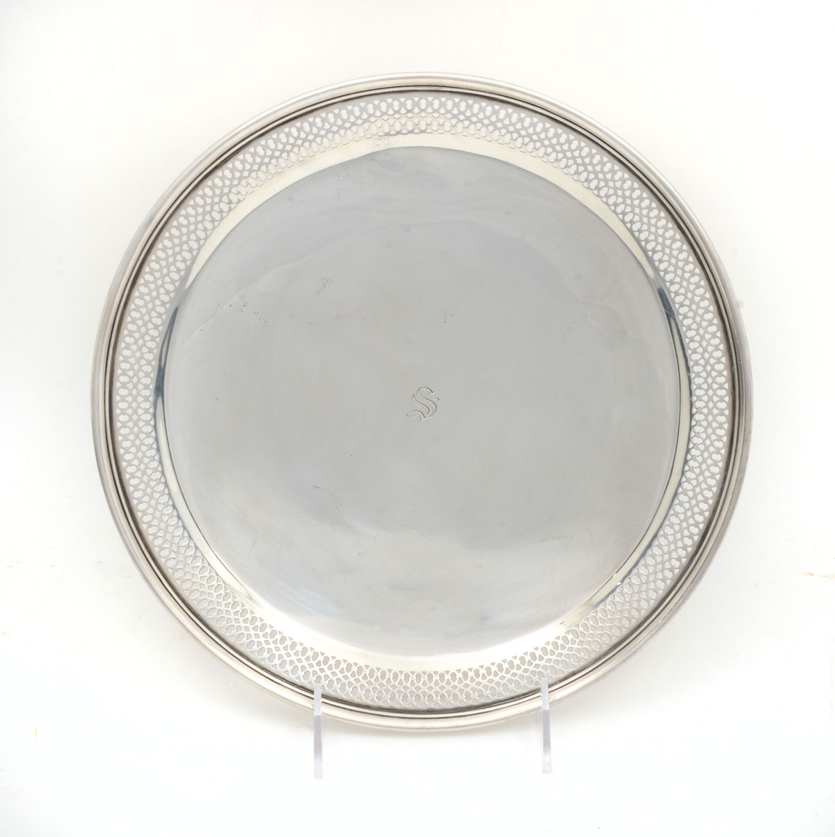 RETICULATED TIFFANY & CO. STERLING TRAY: