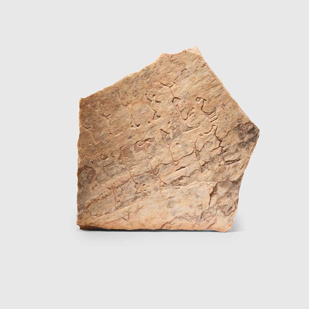 INSCRIBED STONE FRAGMENT
NORTH AFRICA,