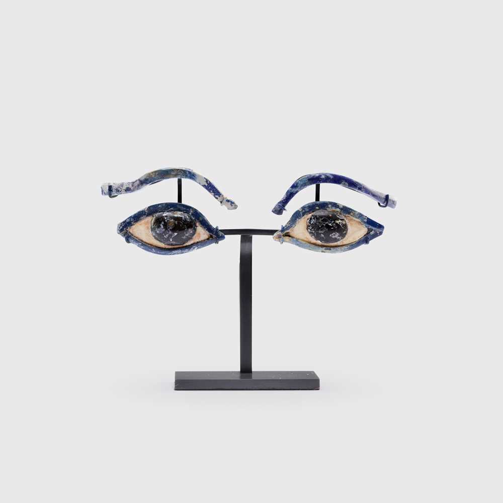 PAIR OF ANCIENT EGYPTIAN EYE INLAYS EGYPT  36f0fa