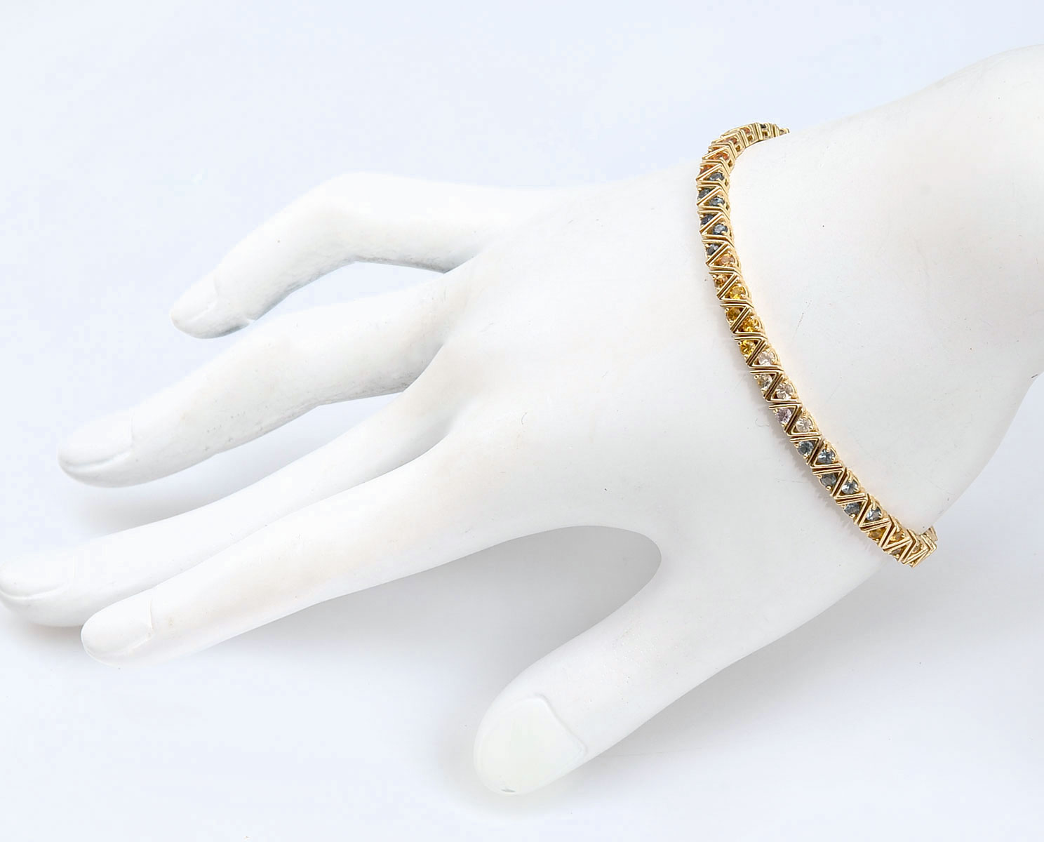 14K SAPPHIRE BRACELET 14K yellow 36f12c