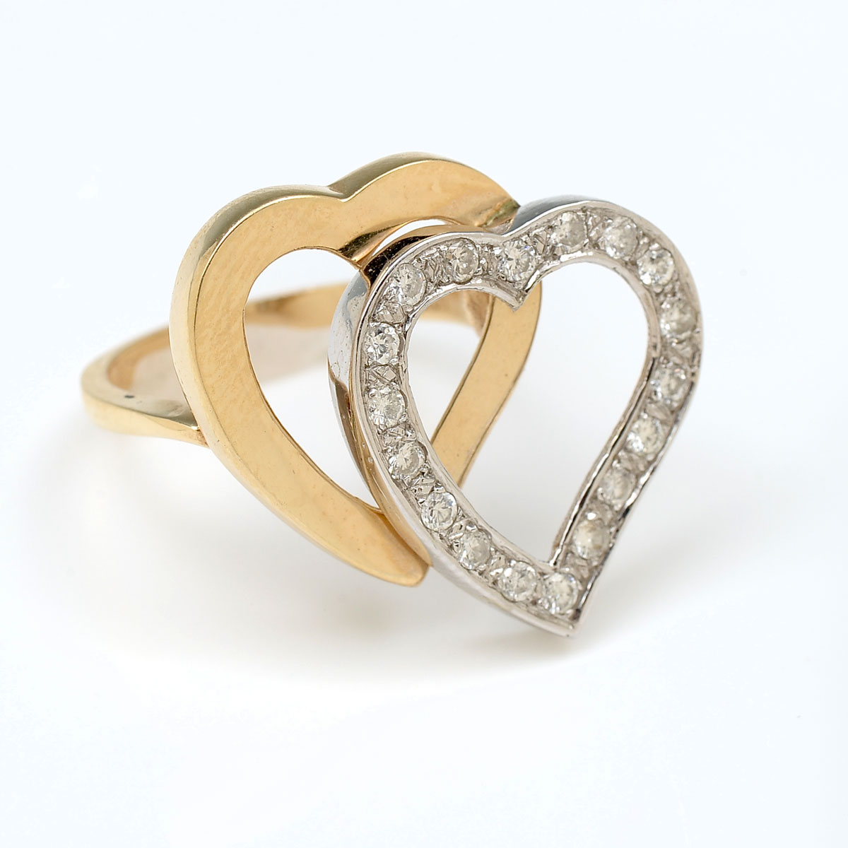 14K DIAMOND HEART RING 14K yellow 36f186