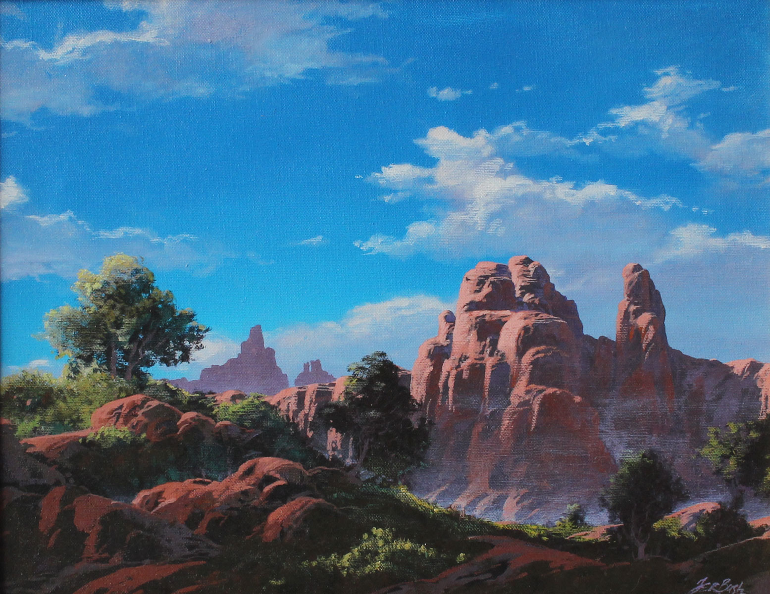 SOUTHWESTERN DESERT LANDSCAPE PAINTING 36f18c