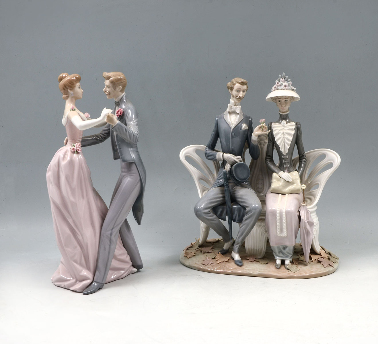 2 PC. LLADRO PORCELAIN COURTING