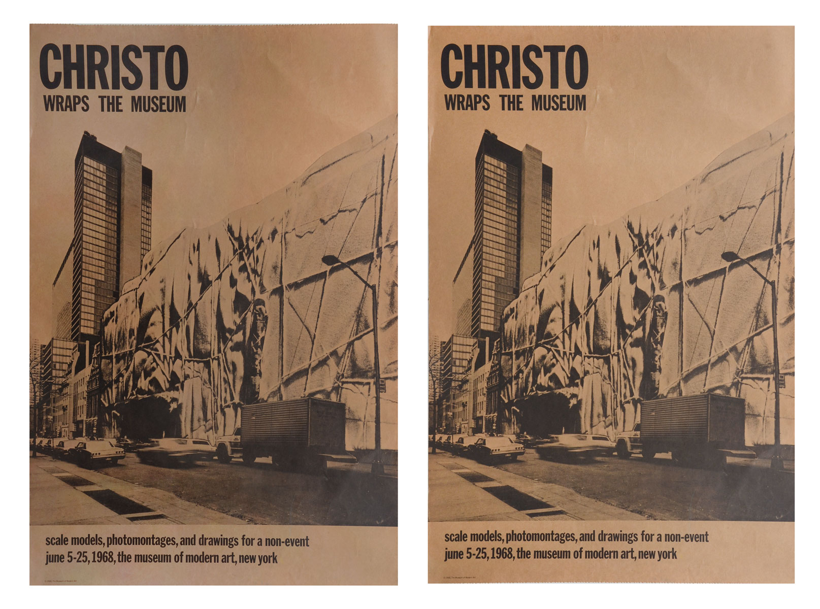 TWO CHRISTO WRAPS THE MUSEUM POSTERS 36f23b
