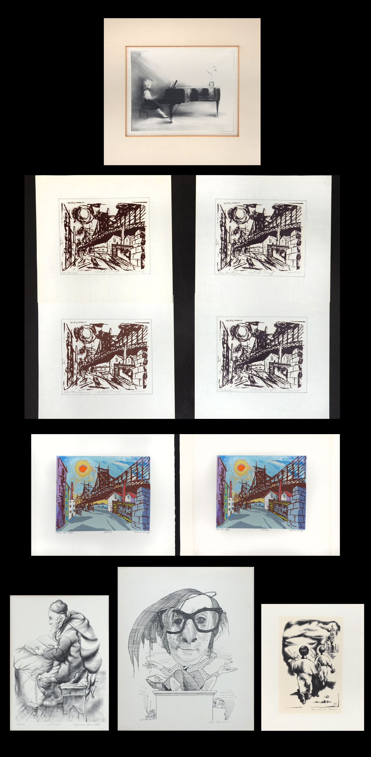 10 PIECE PRINT LOT 1 Samuel ADLER  36f244