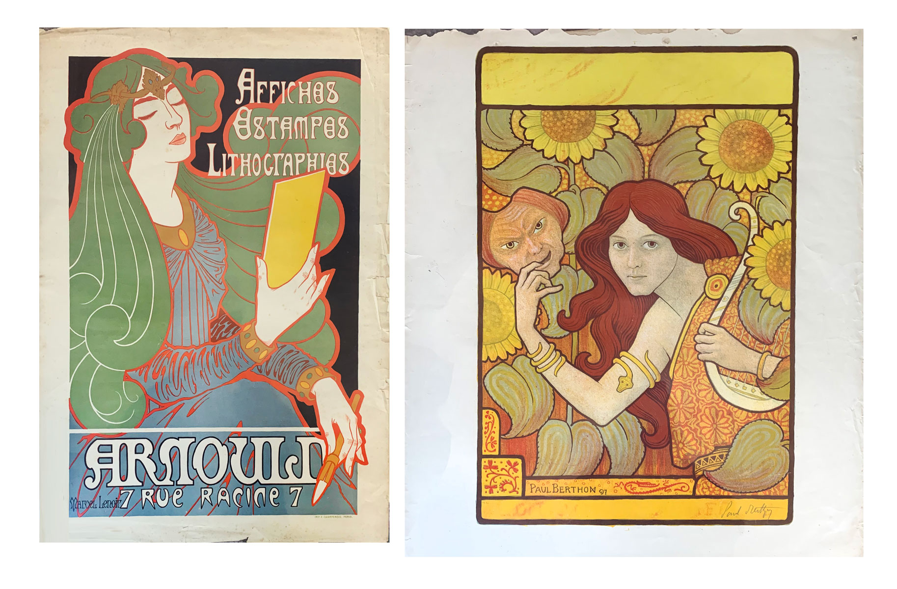 TWO VINTAGE FRENCH POSTERS 1  36f247