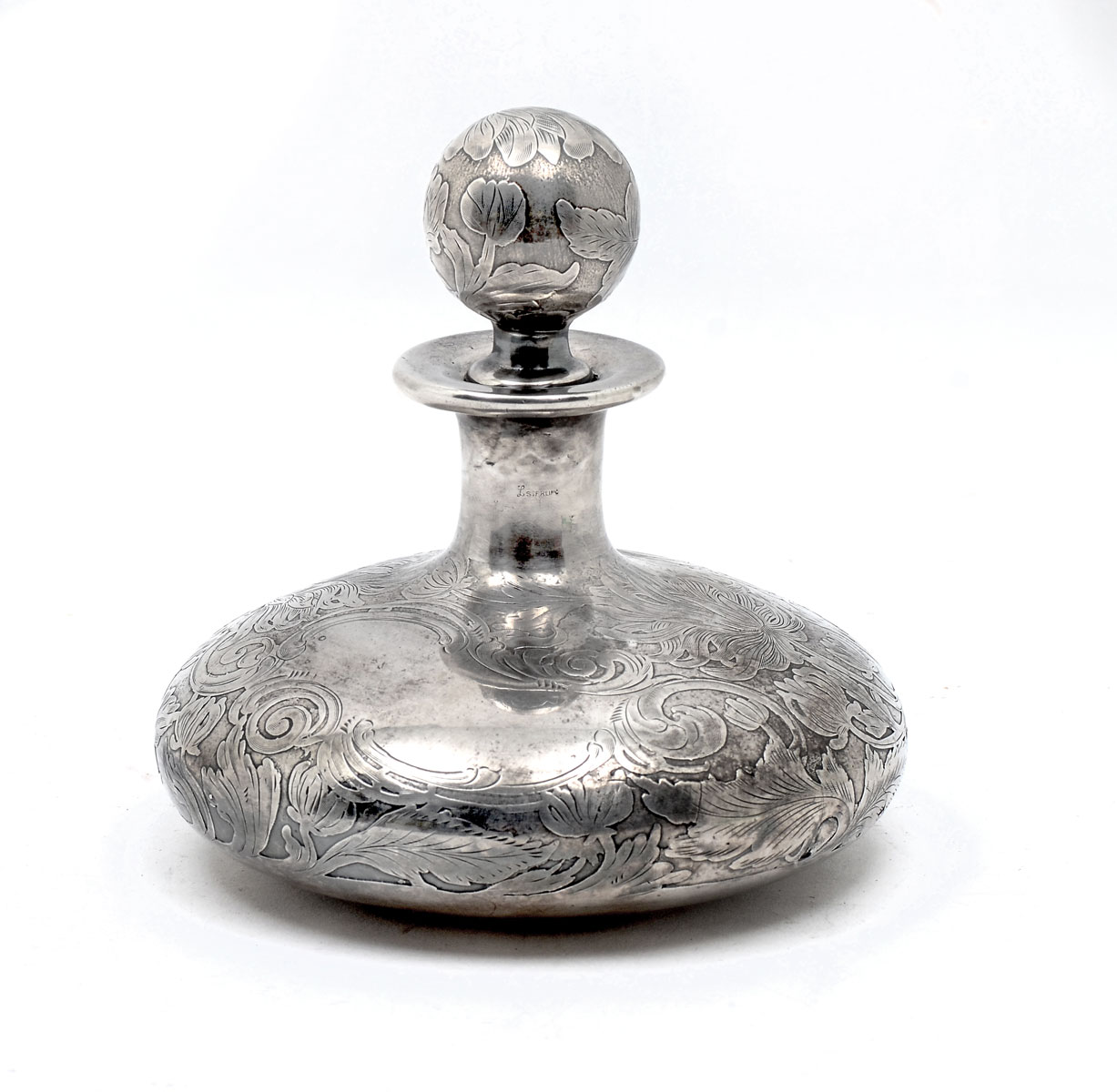 STERLING OVERLAY SHIPS DECANTER: