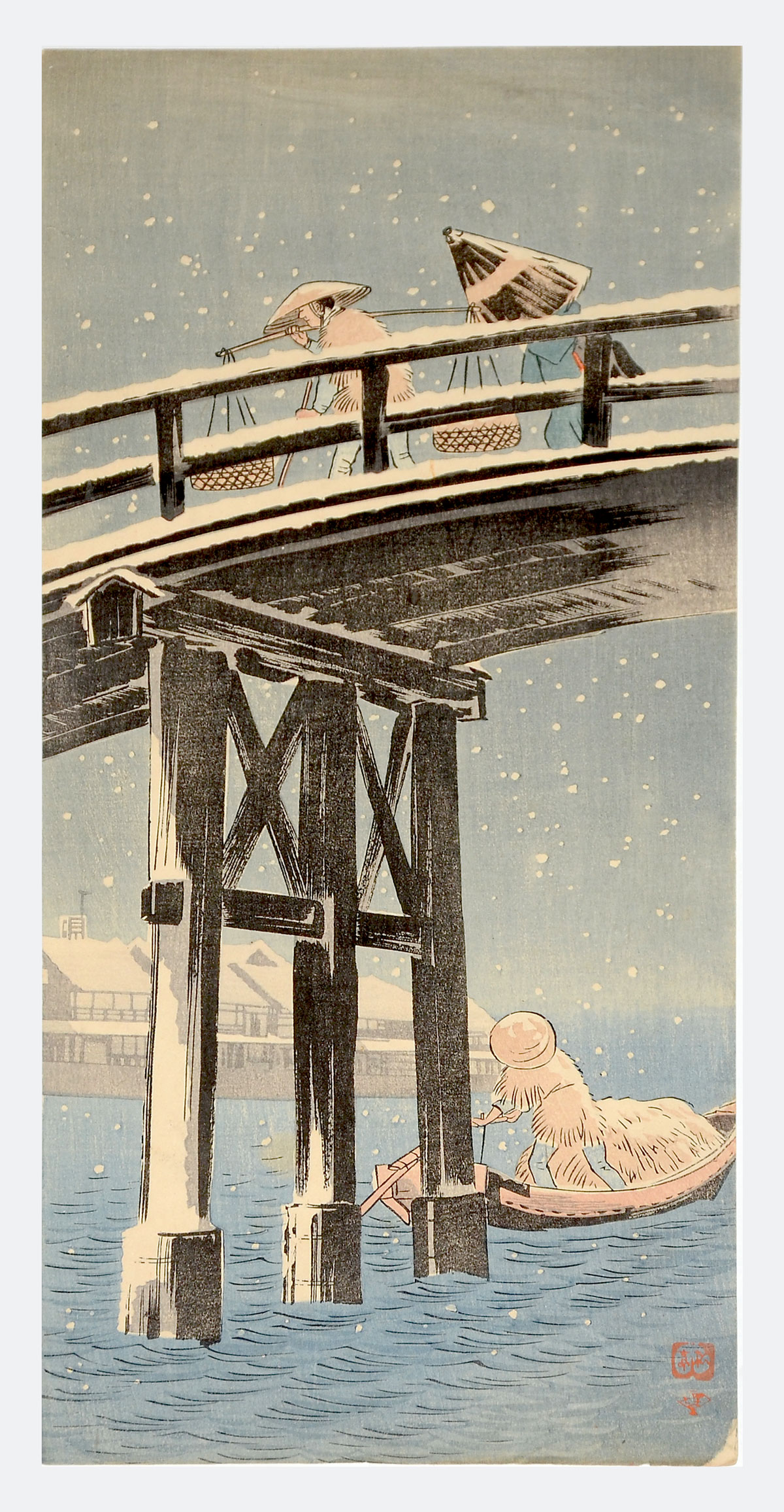 SHOTEI SNOW-COVERED BRIDGE JAPANESE
