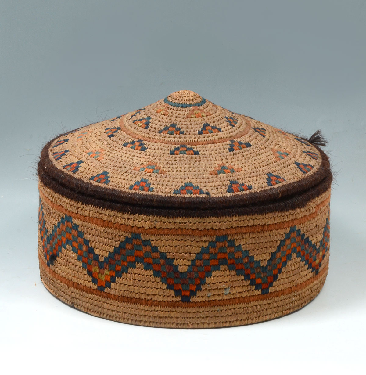 NATIVE AMERICAN INDIAN WOVEN BASKET  36f27b