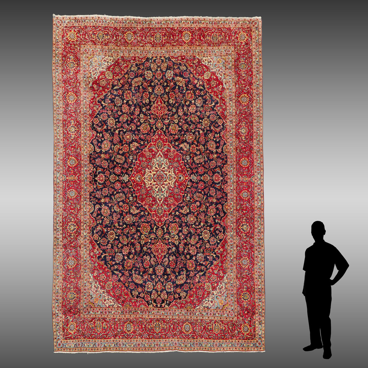 PERSIAN HAND KNOTTED WOOL RUG,