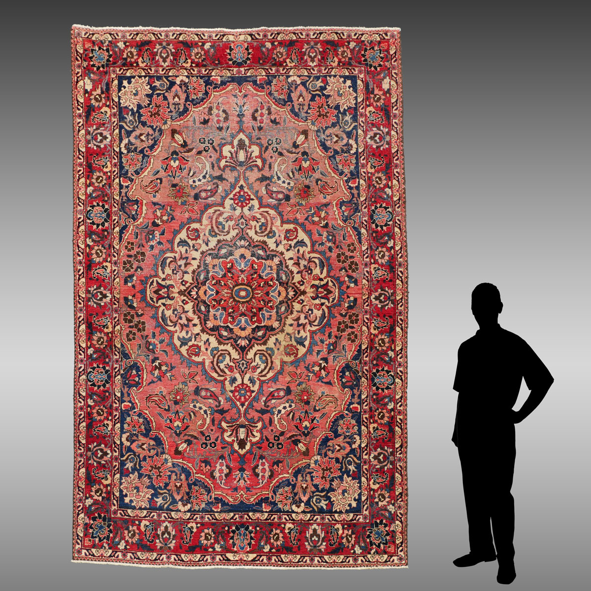 PERSIAN HAND KNOTTED WOOL RUG,