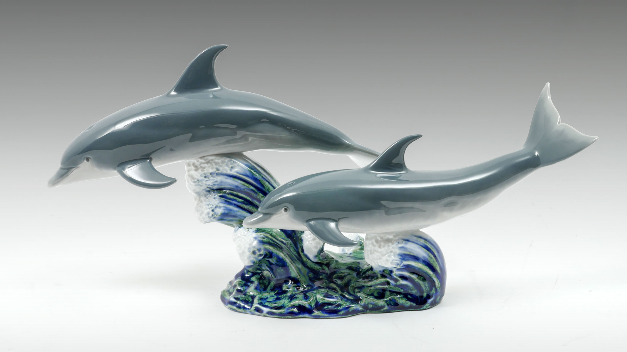 LLADRO PORCELAIN DOLPHINS: Lladro