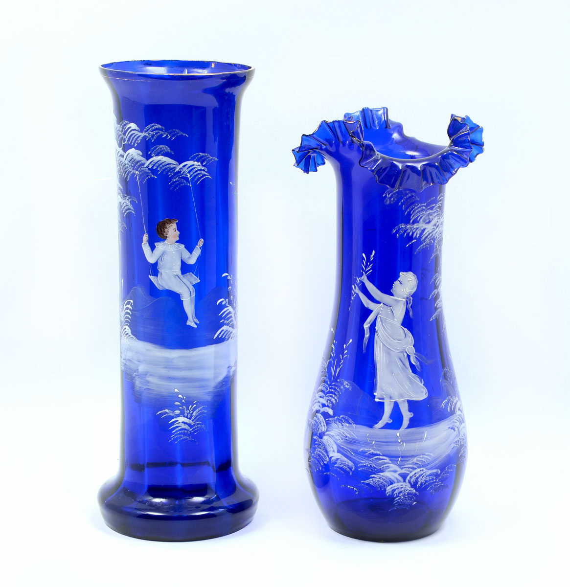 2 PC. COBALT BLUE MARY GREGORY