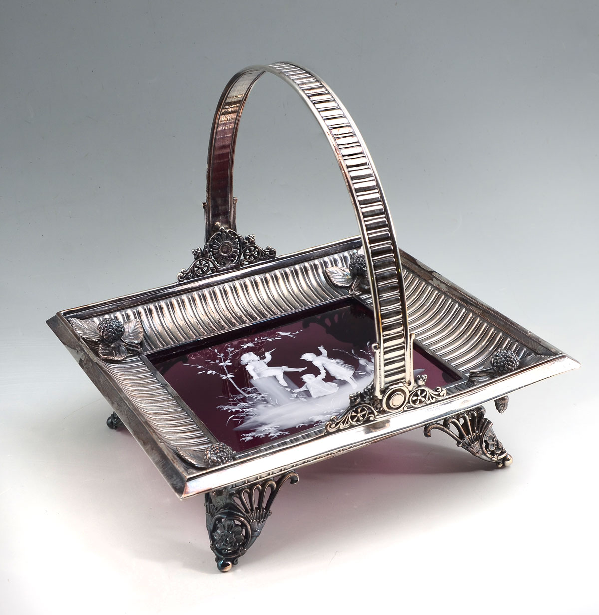 MARY GREGORY AMETHYST TRAY: Square
