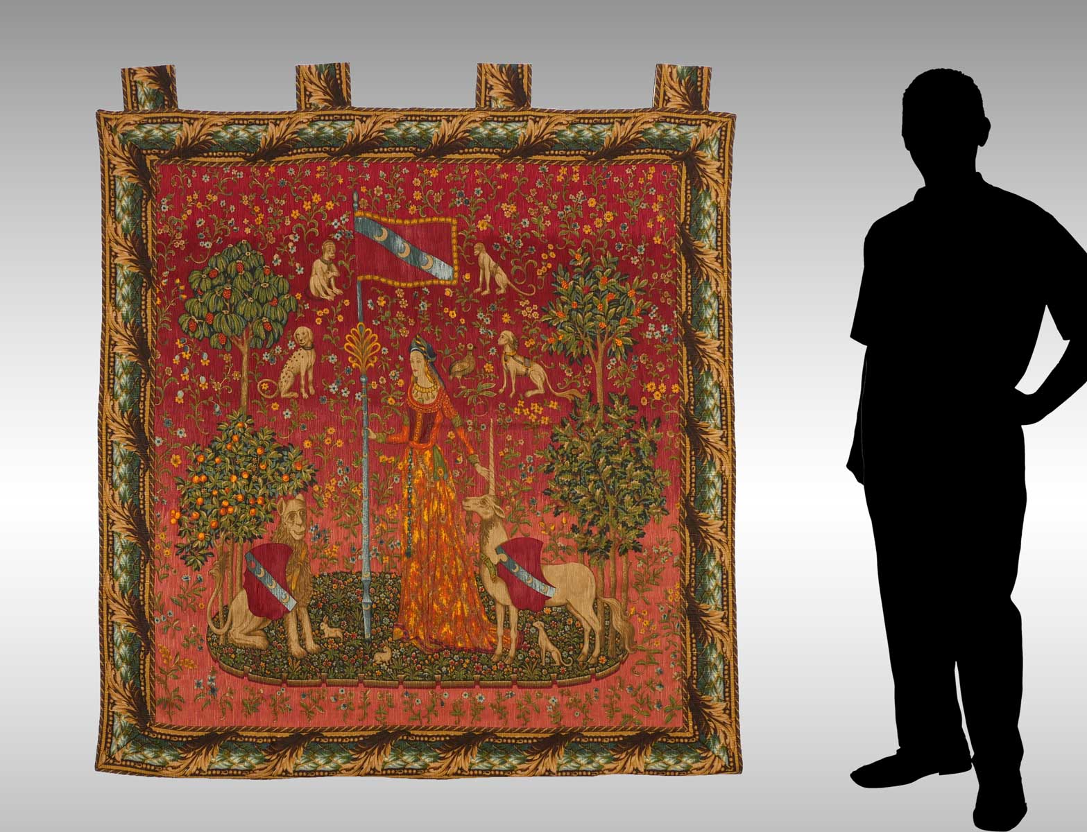 LARGE TAPESTRY WITH PRINCESS AND