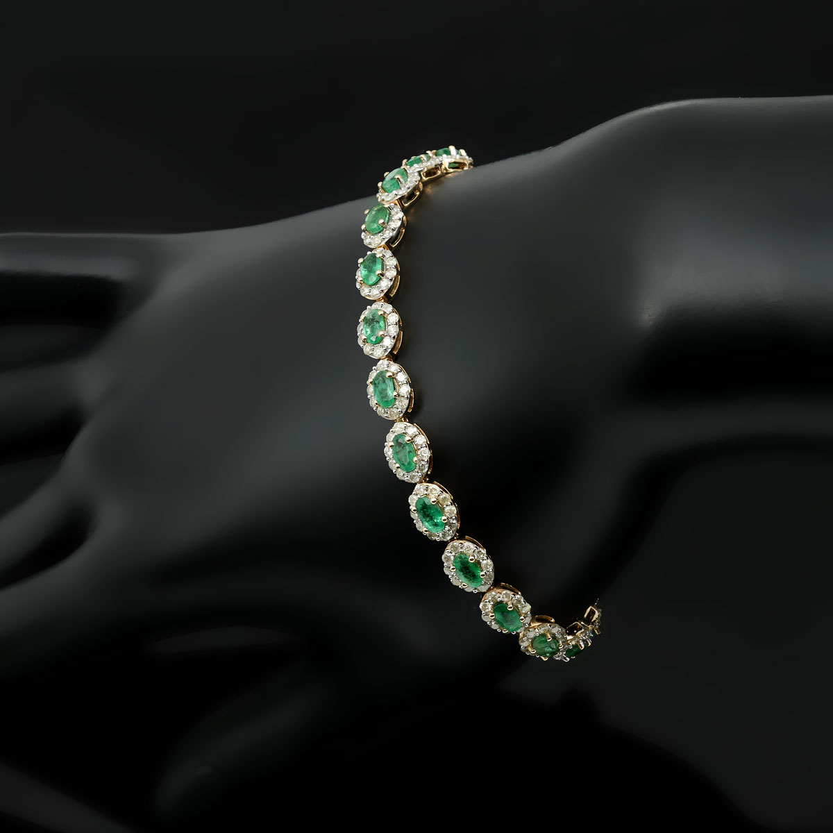 14K EMERALD DIAMOND BRACELET  36f3dd