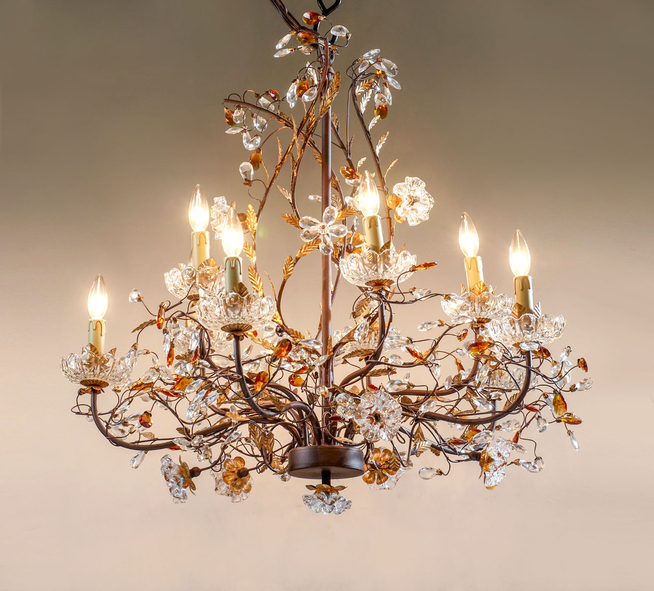 10 LIGHT DINING ROOM CHANDELIER: