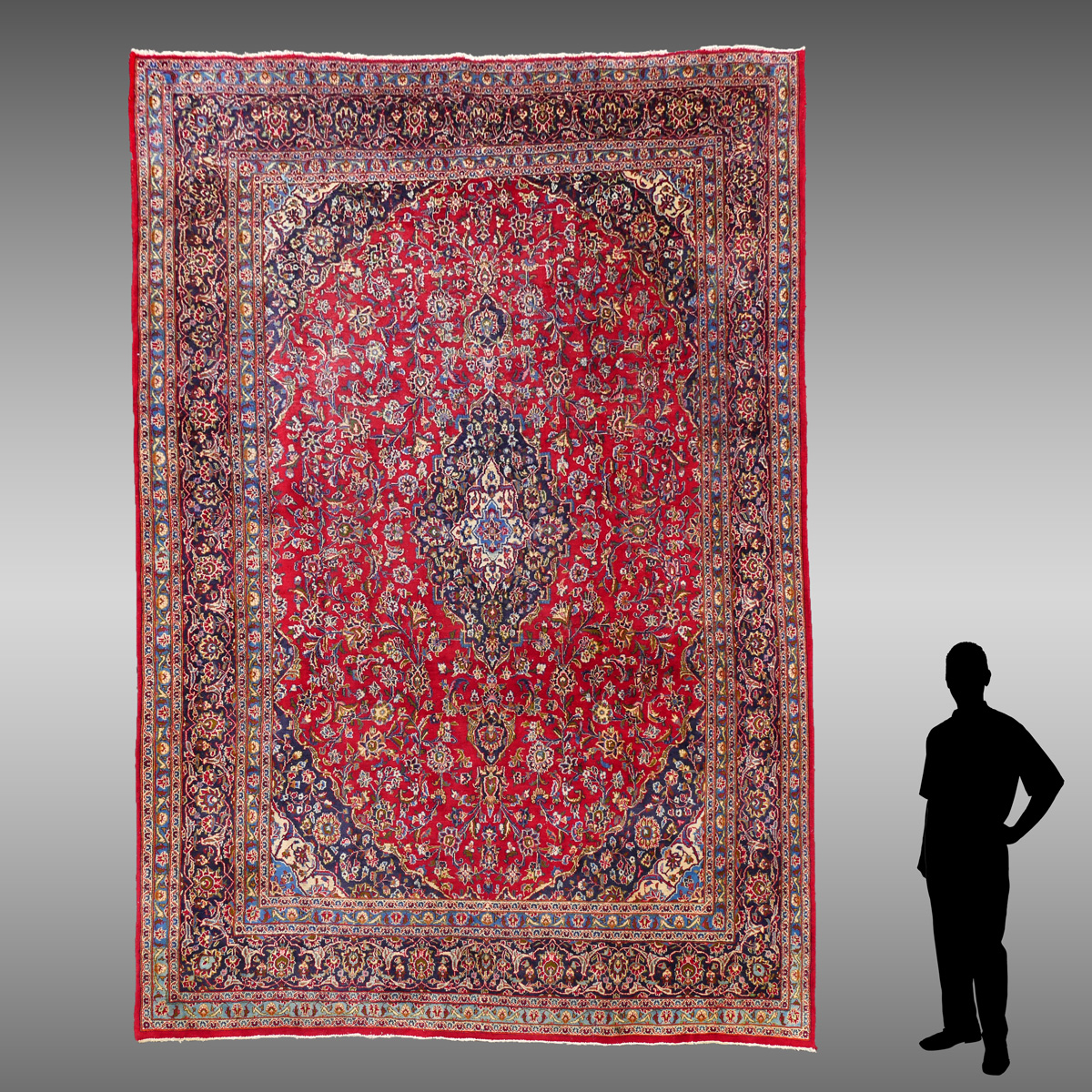 PERSIAN HAND KNOTTED WOOL RUG,