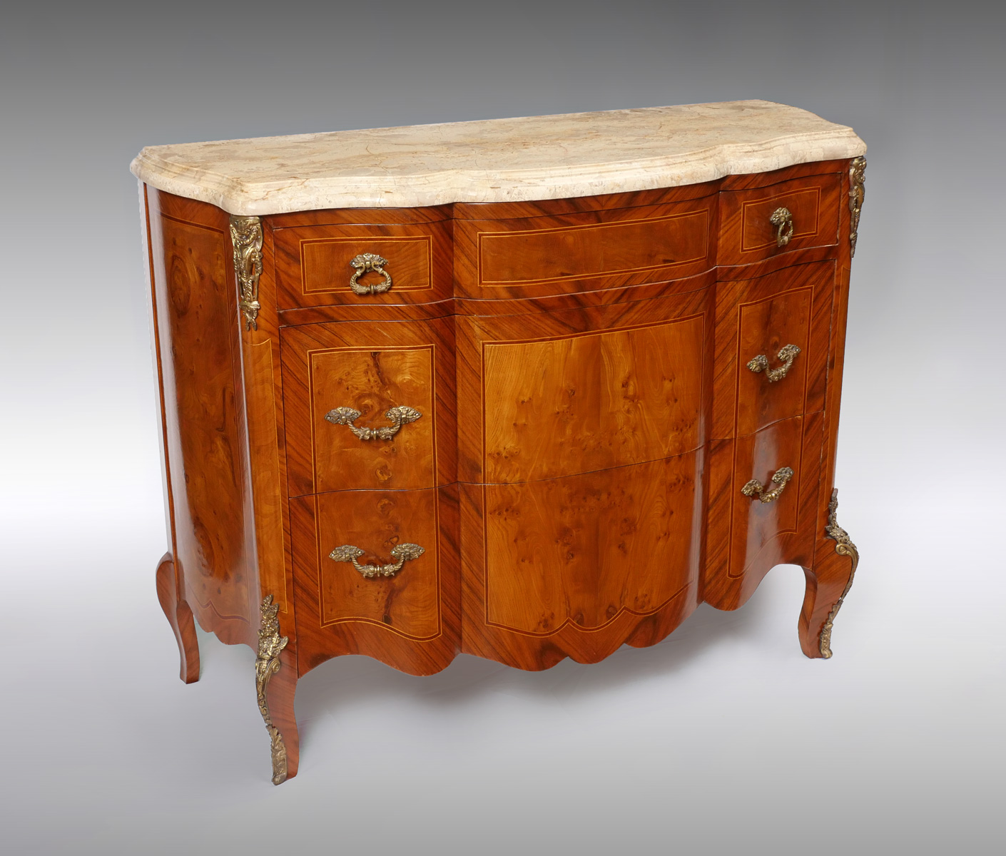 MARBLE TOP 3 DRAWER FRENCH STYLE