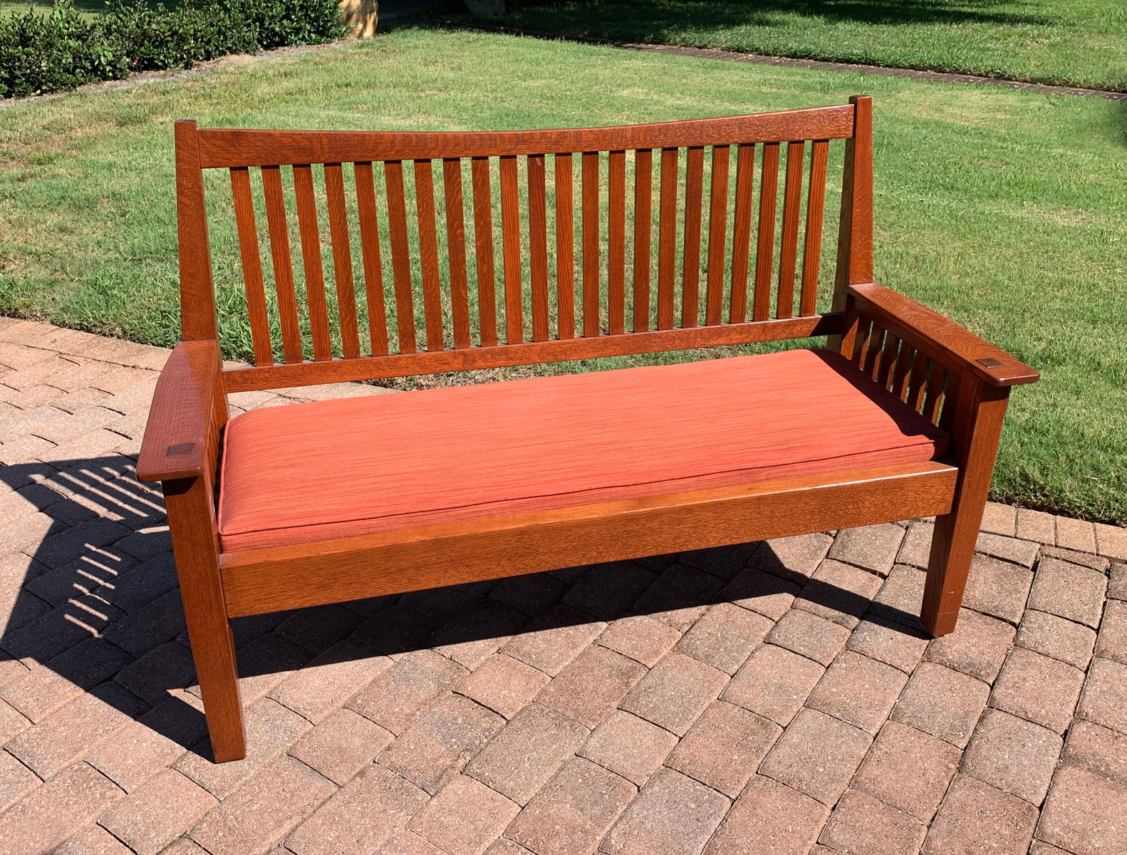 ARTS AND CRAFTS OAK SETTEE Oak 36f478