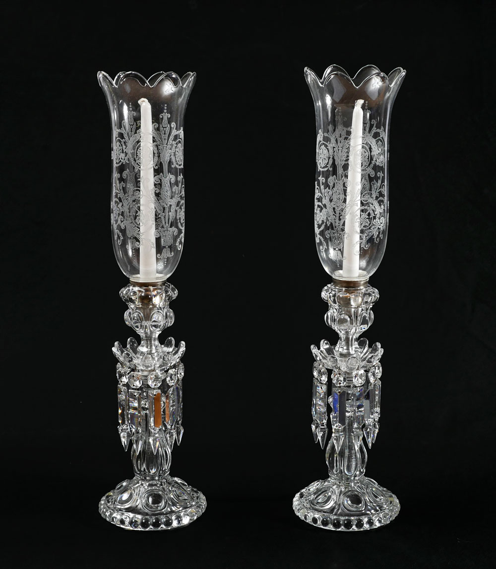 2 BACCARAT MANTLE LUSTERS 2 Baccarat 36f4ca