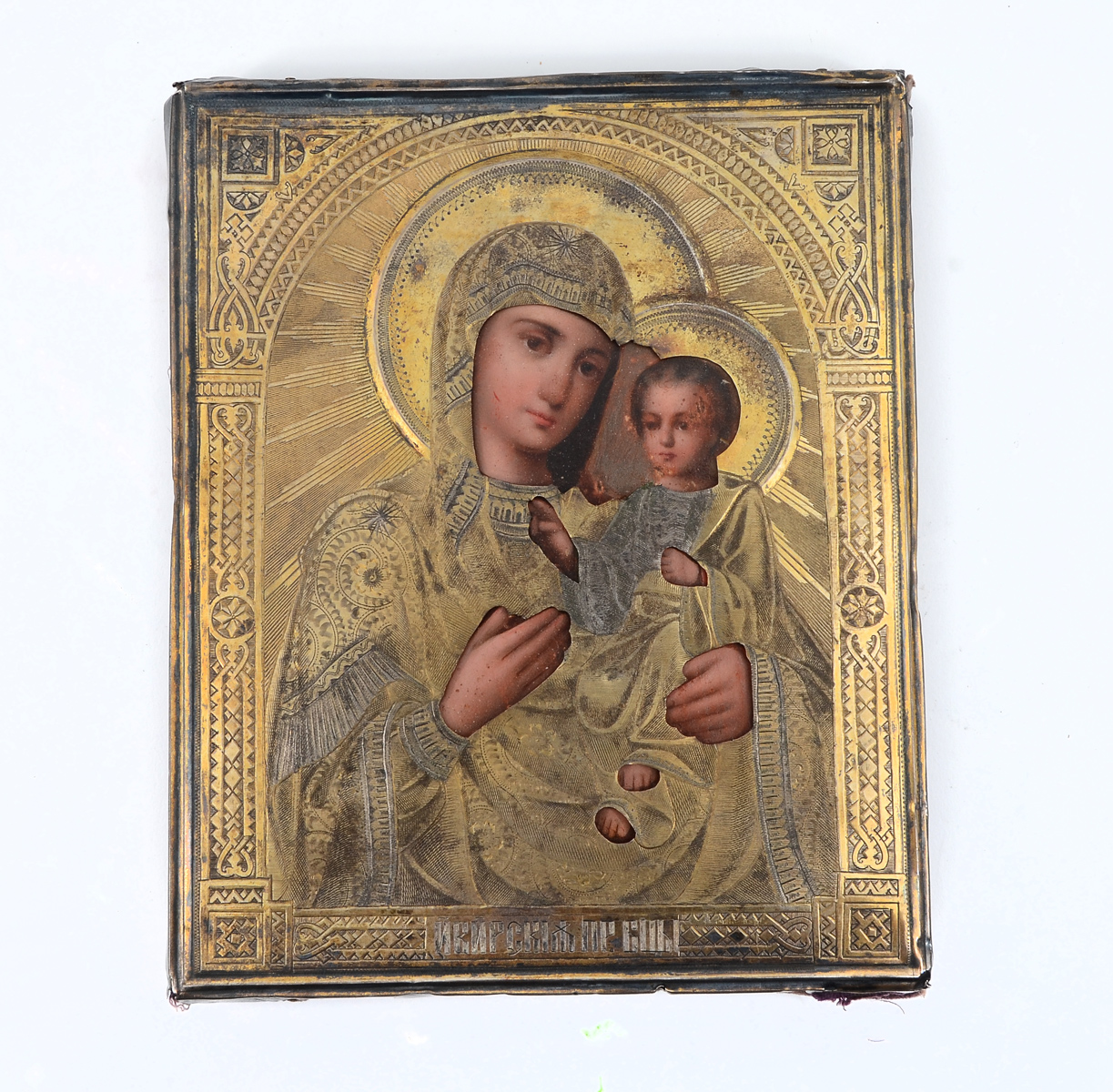 19TH CENTURY RUSSIAN ICON MADONNA 36f4fb