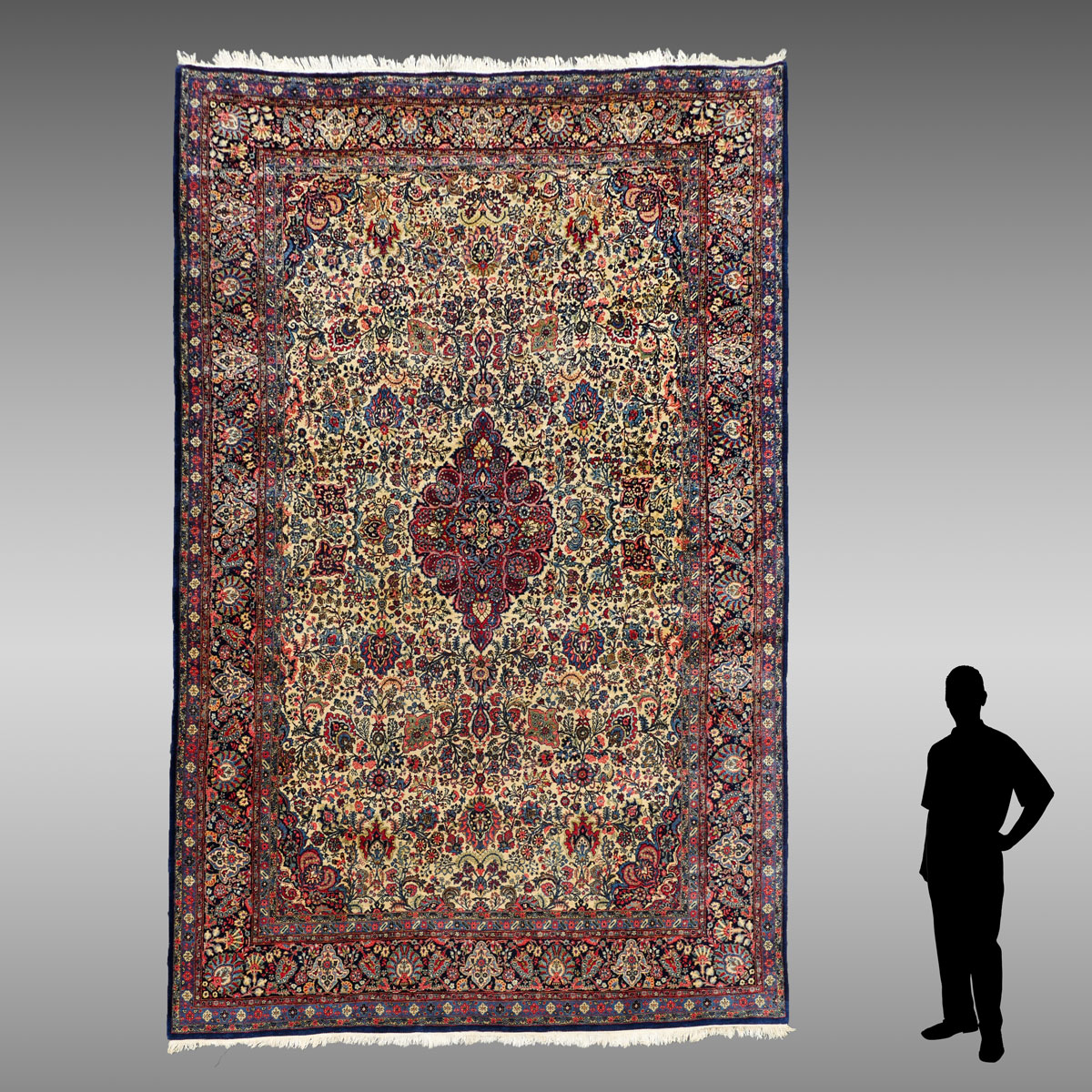 SEMI-ANTIQUE PERSIAN HAND KNOTTED