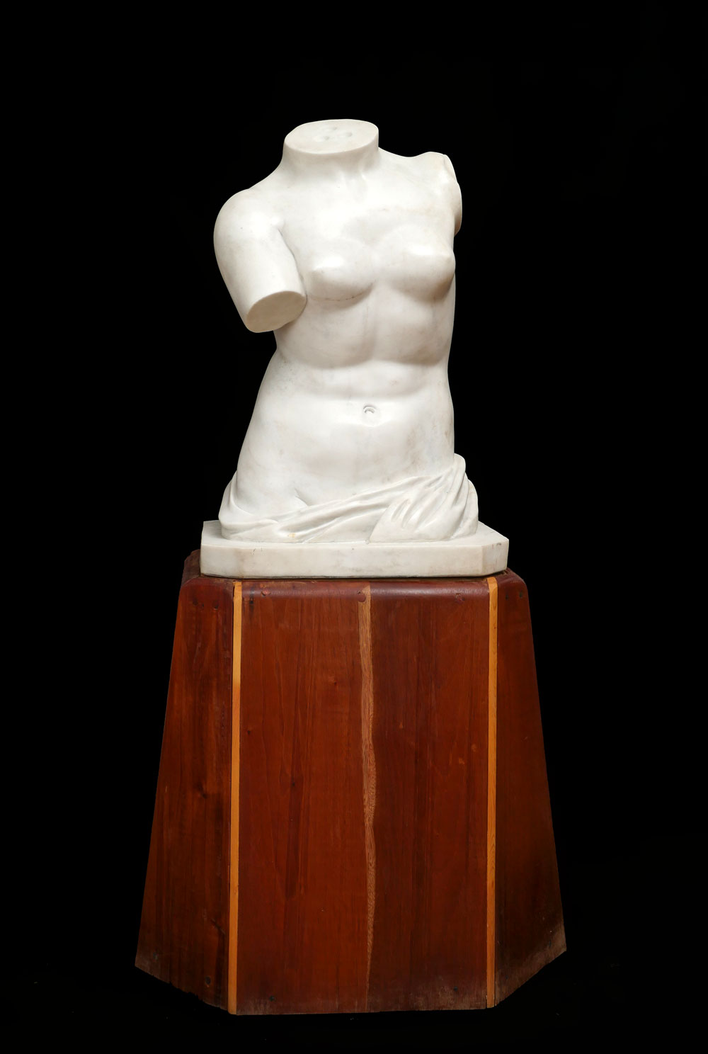 LARGE MARBLE TORSO SCULPTURE AFTER VENUS