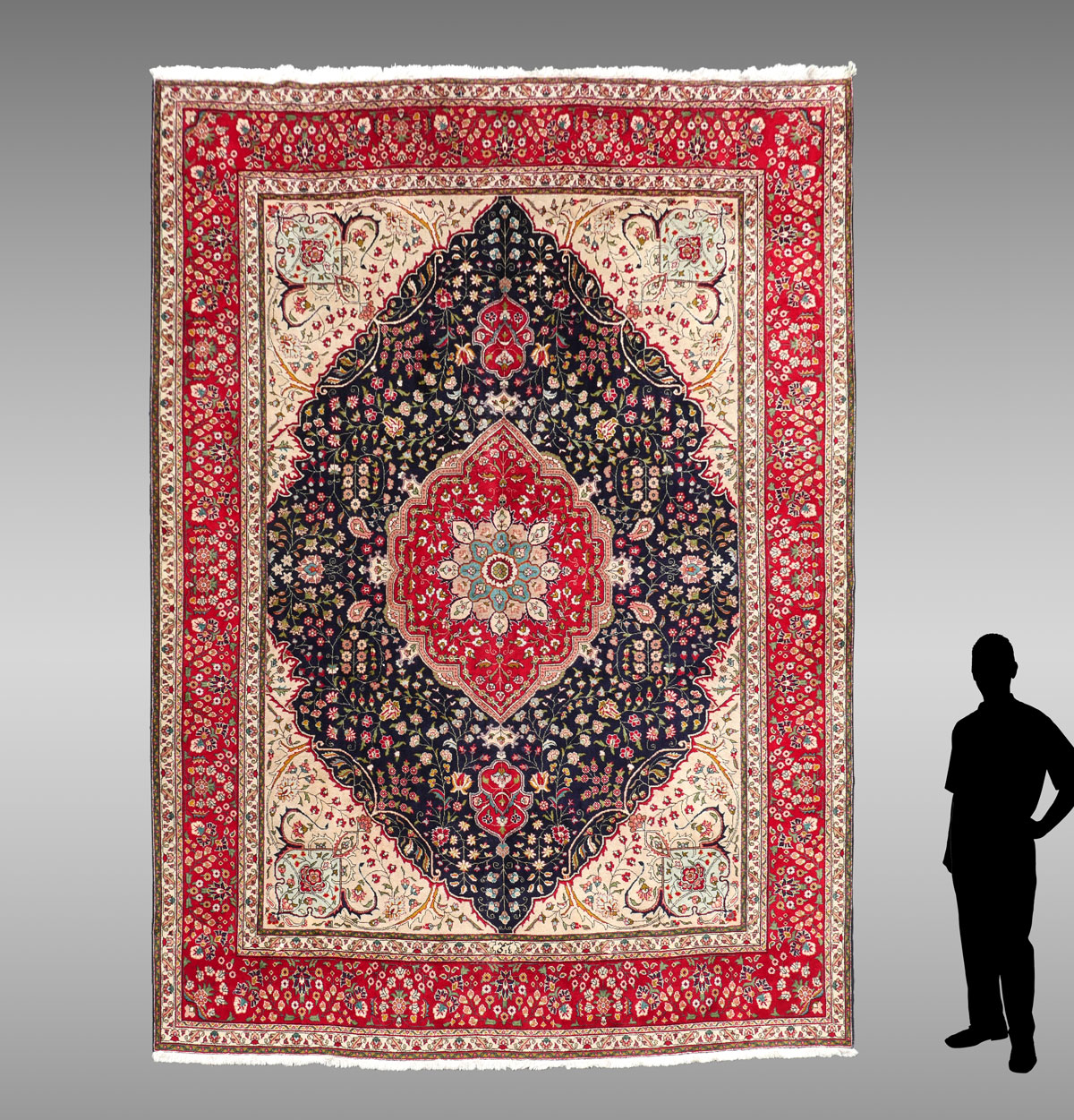 PERSIAN HAND KNOTTED WOOL RUG,