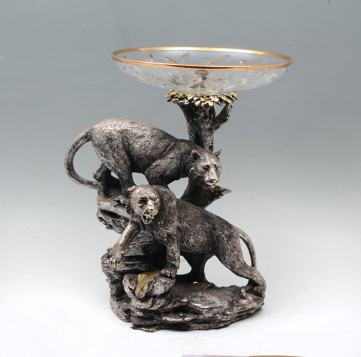 SILVER CLAD LION COMPOTE: Large