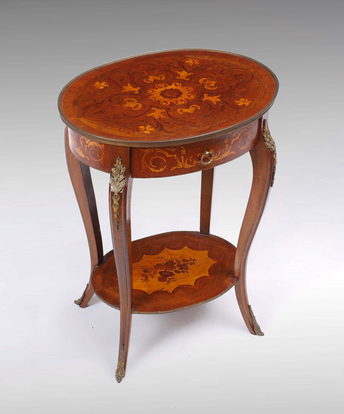 FRENCH STYLE CONSOLE TABLE: Marquetry