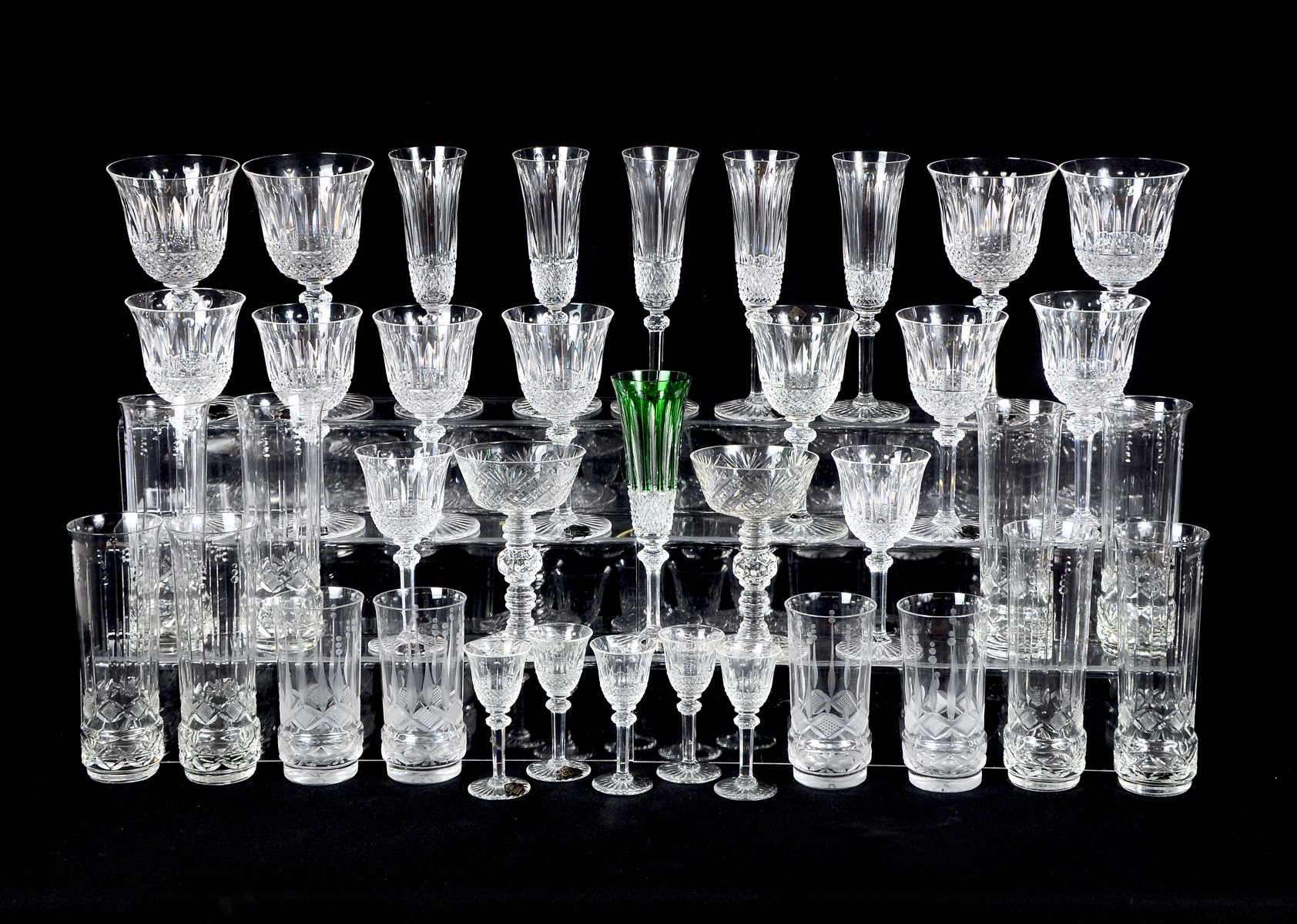 34 PC ST LOUIS TOMMY CRYSTAL STEMWARE  36f5fa