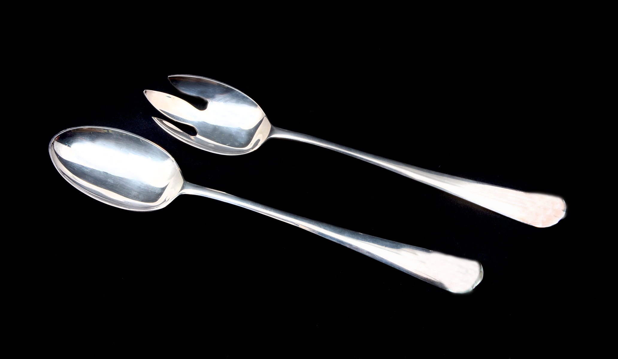 IRISH STERLING LARGE FORK AND SPOON: