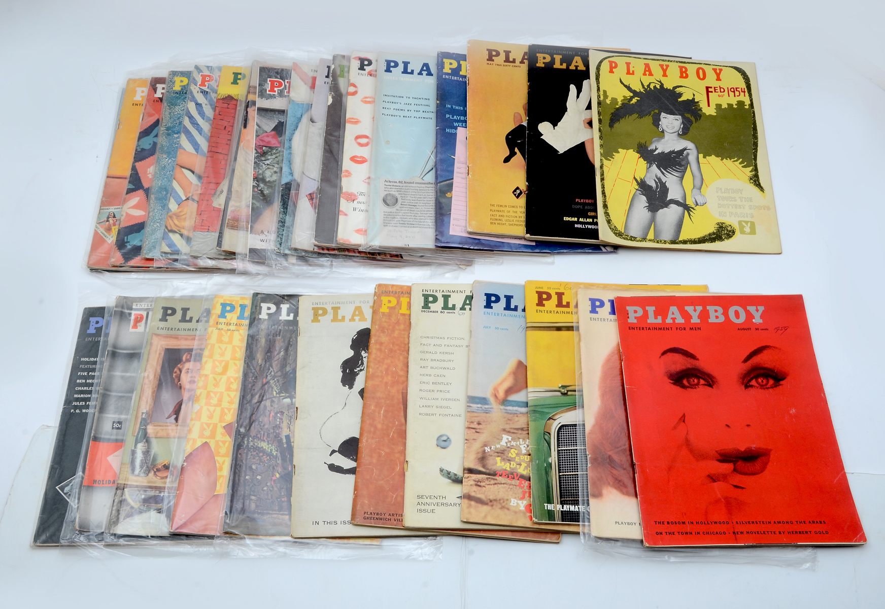 37 PC 1950'S PLAYBOY MAGAZINES: