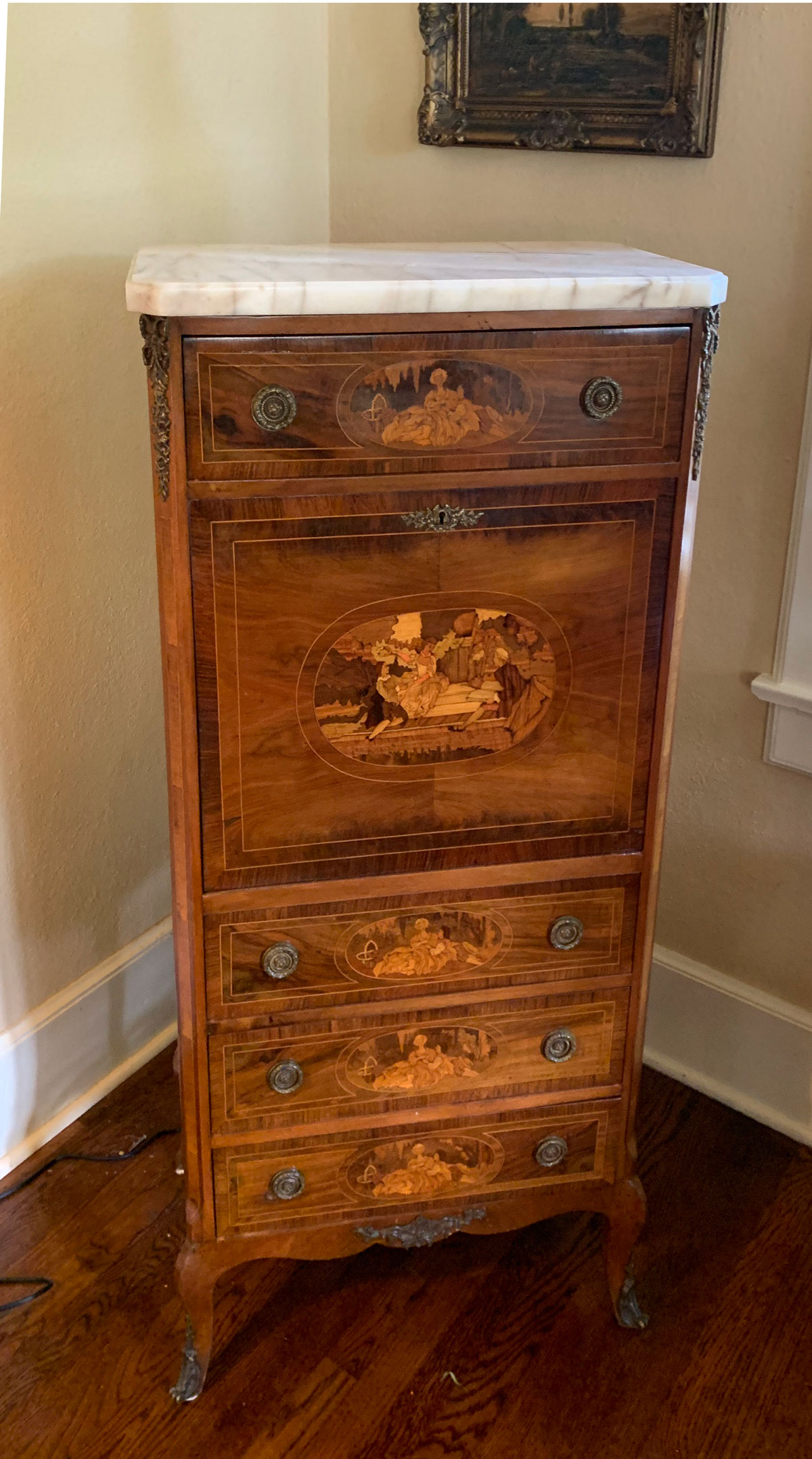 FRENCH WALNUT INLAID SECRETAIRE 36f60f