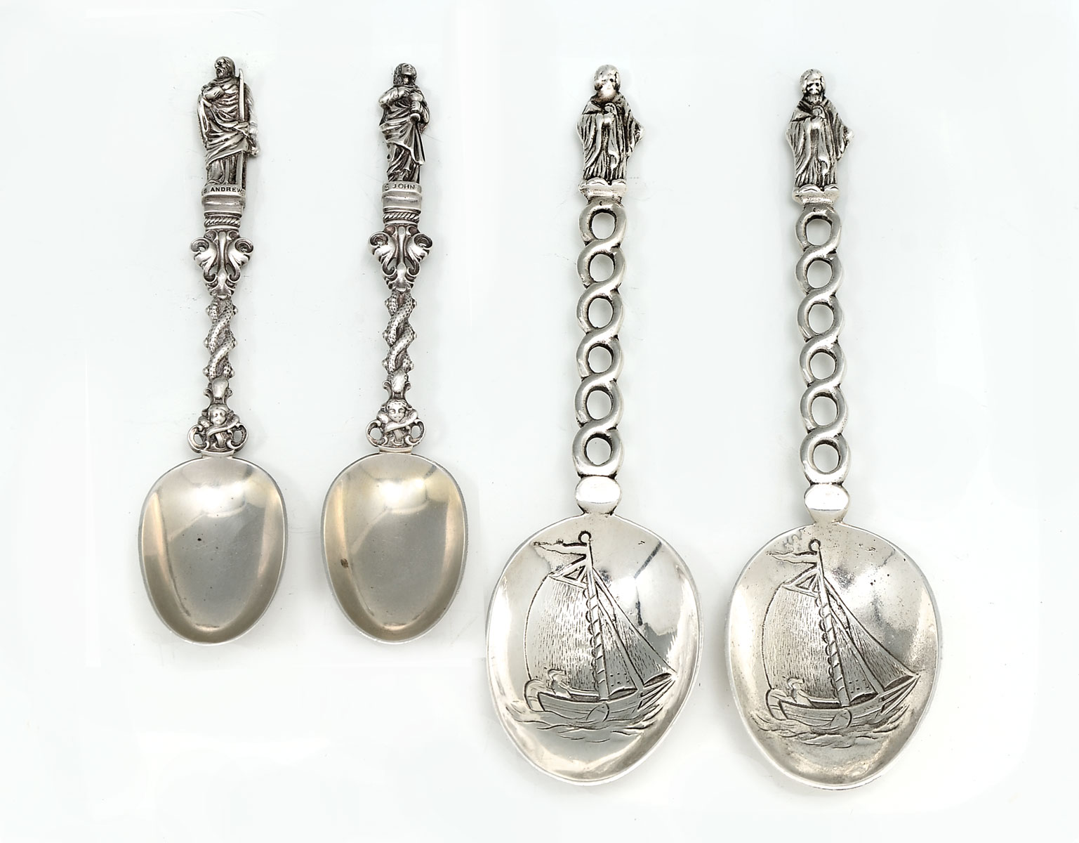 4 PC STERLING APOSTLE SPOONS  36f60a