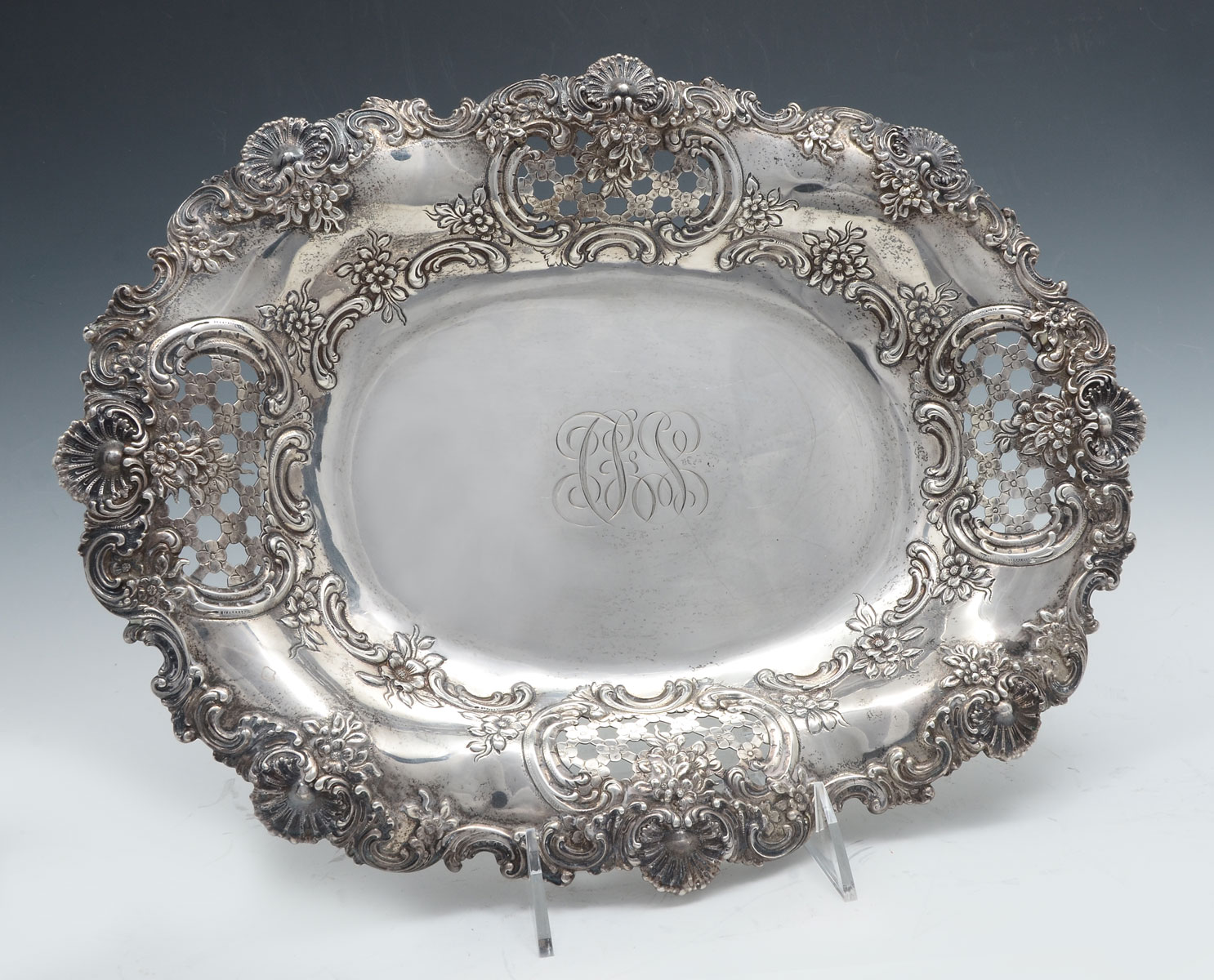 LARGE TIFFANY SILVER RETICULATED