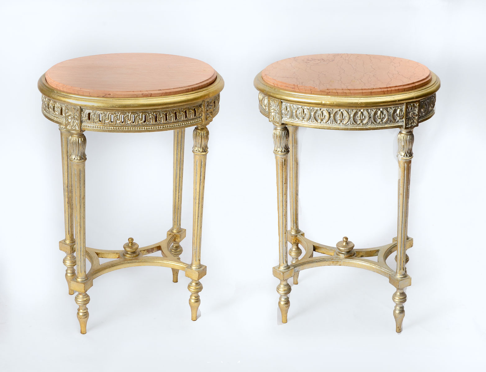 PAIR LOUIS XVI STYLE MARBLE TOP