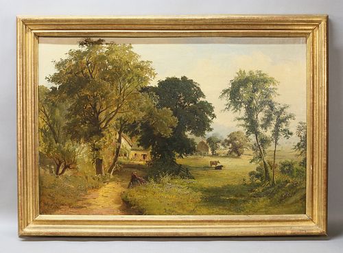 WILLIAM TROST RICHARDS OIL ON CANVAS 36f729