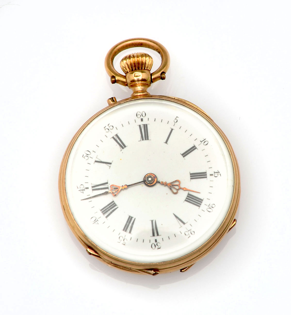 18K GOLD FRENCH LADIES POCKET WATCH: