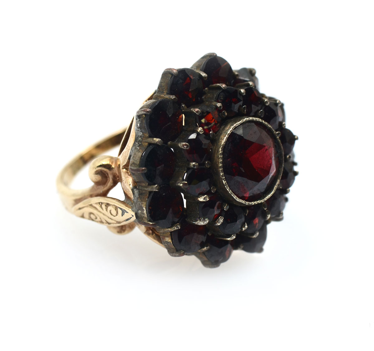 14K & STERLING 7.50 CTW GARNET