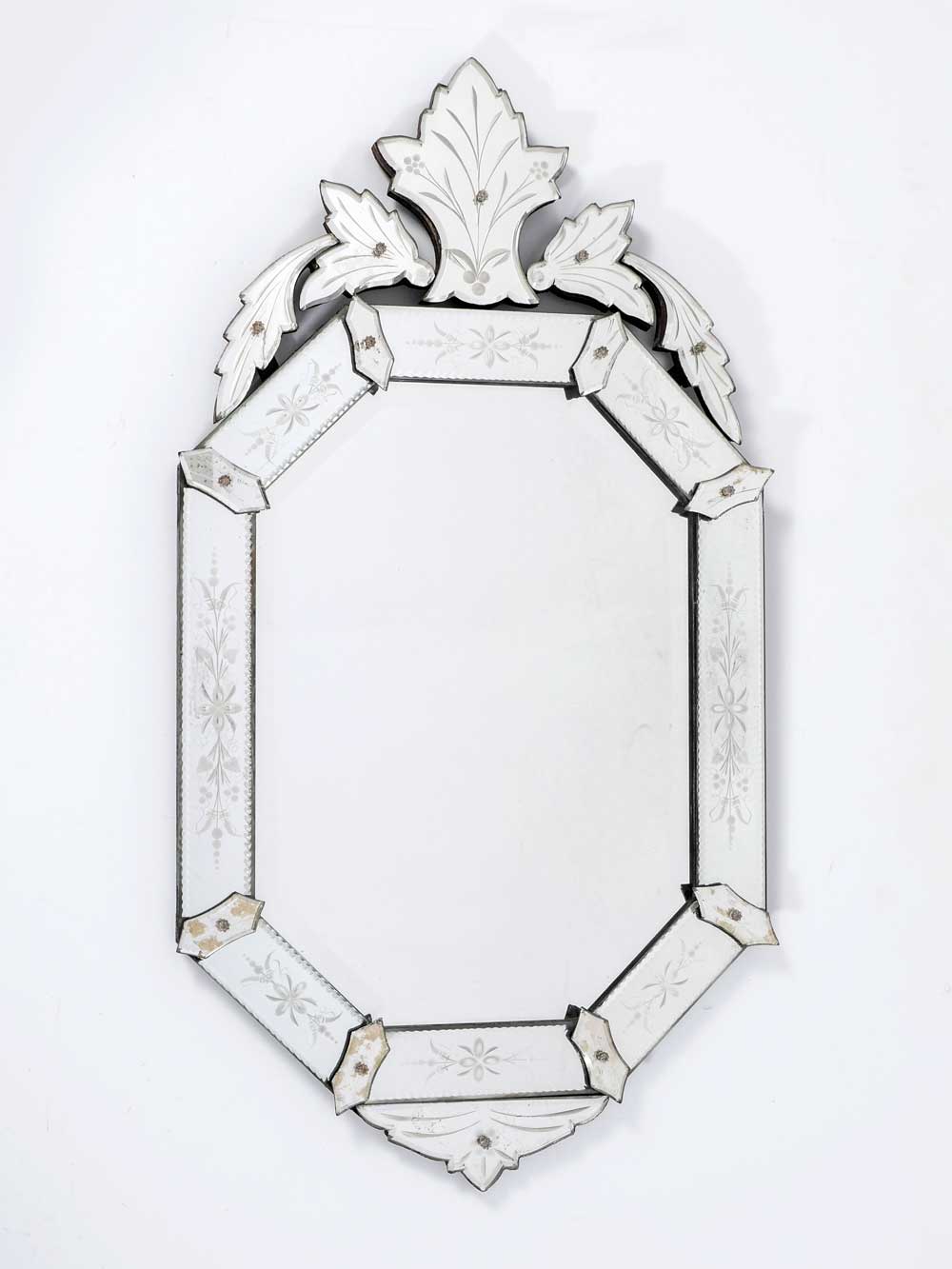 ART DECO BEVELED AND ETCHED VENETIAN