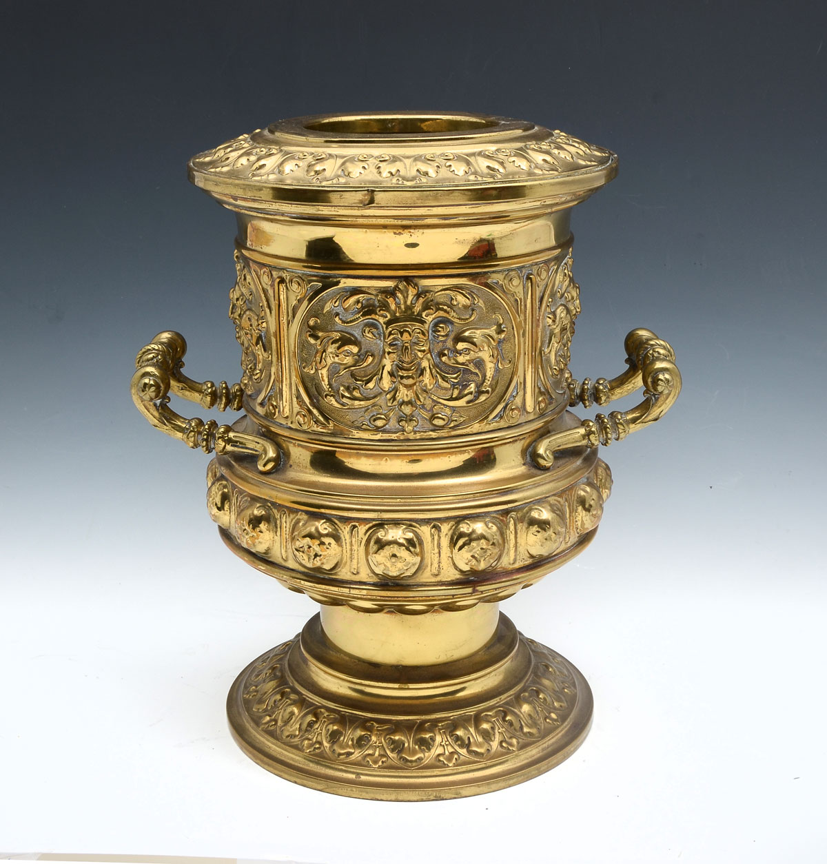 EMBOSSED BRASS CHAMPAGNE COOLER  36f792
