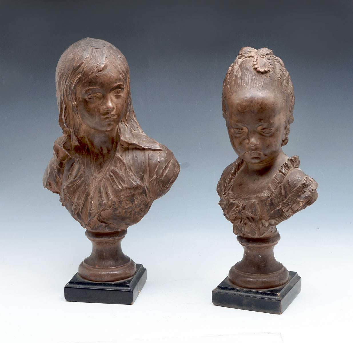 TWO 19TH CENTURY PLASTER BUSTS  36f7aa