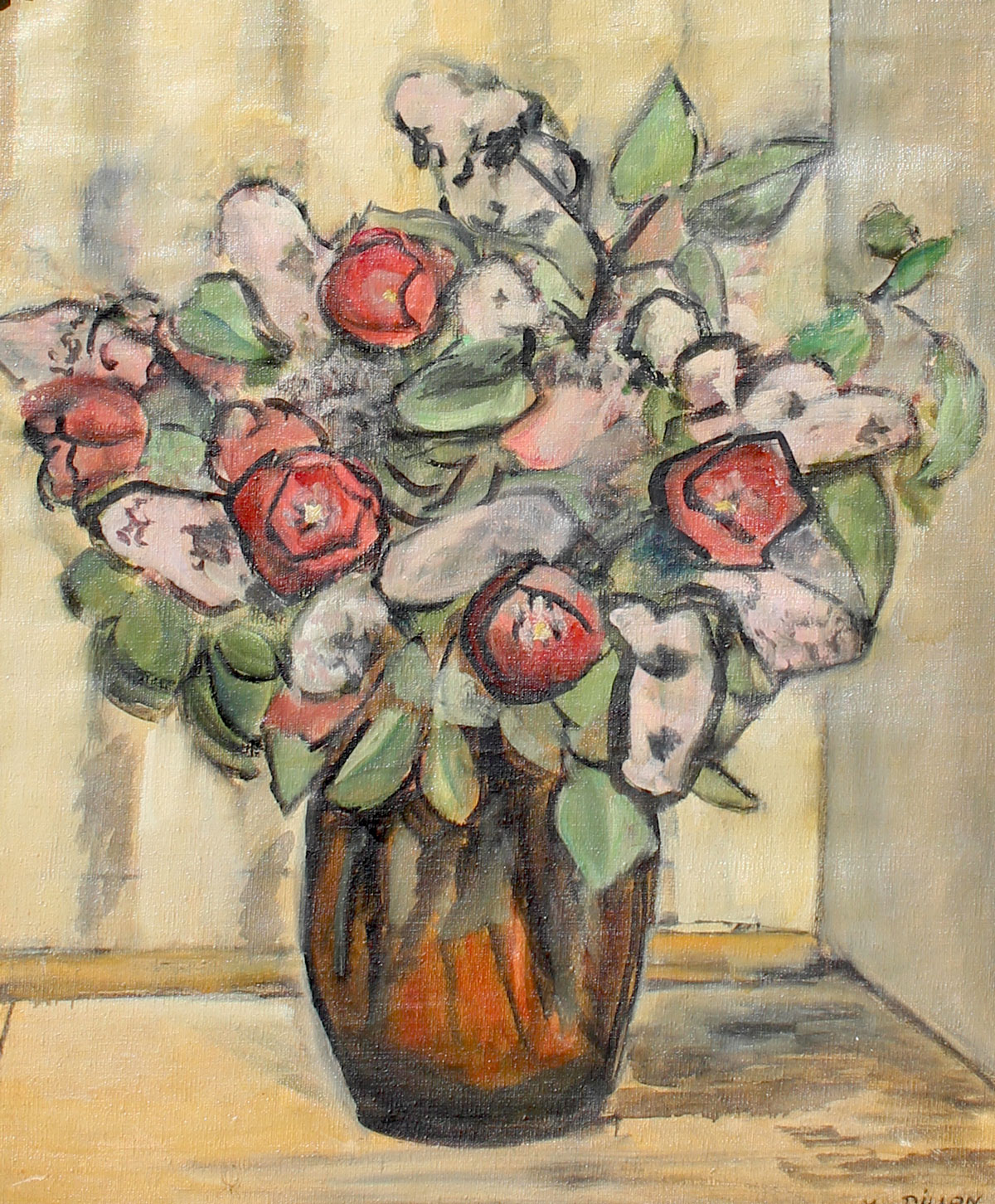 STILL LIFE PAINTING OF ROSES BY