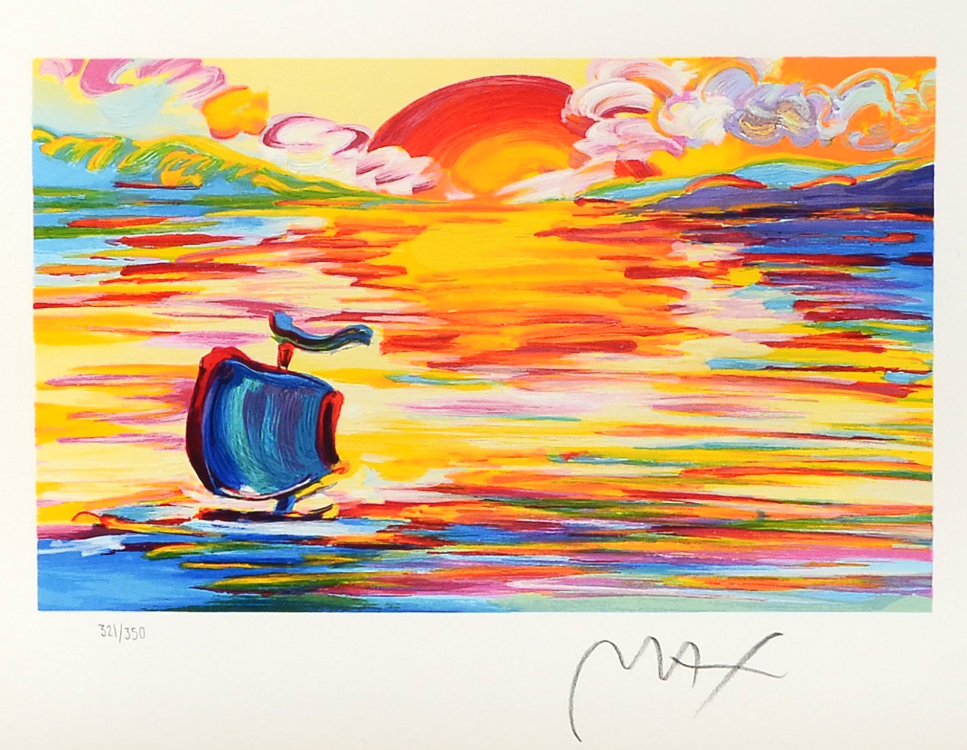 MAX, Peter, (German, 1937): Sunset,