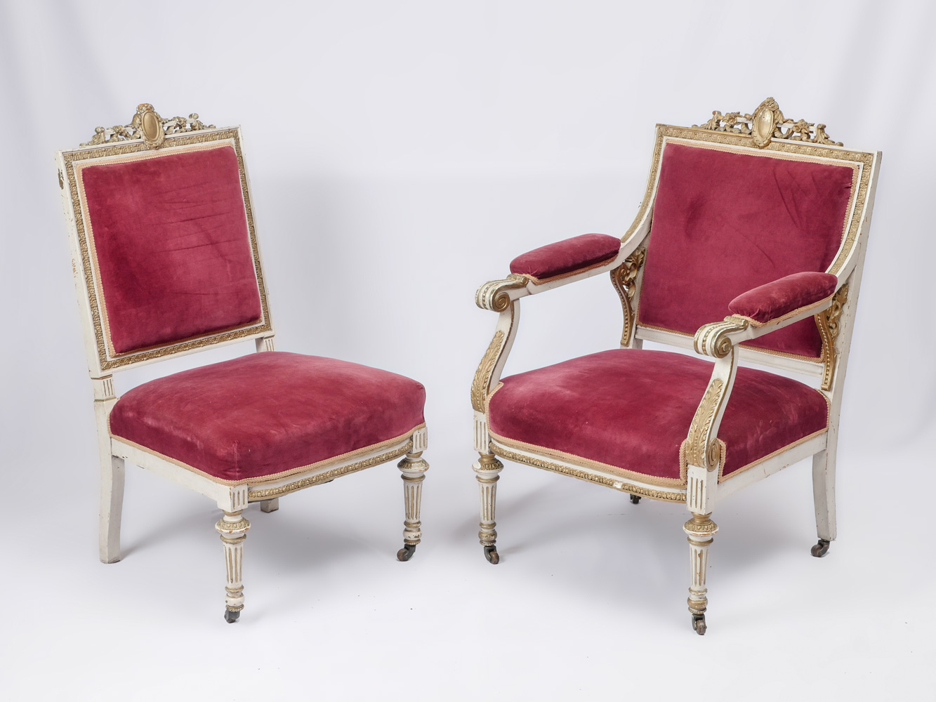 PAIR OF LOUIS XVI SIDE CHAIRS  36f7f1