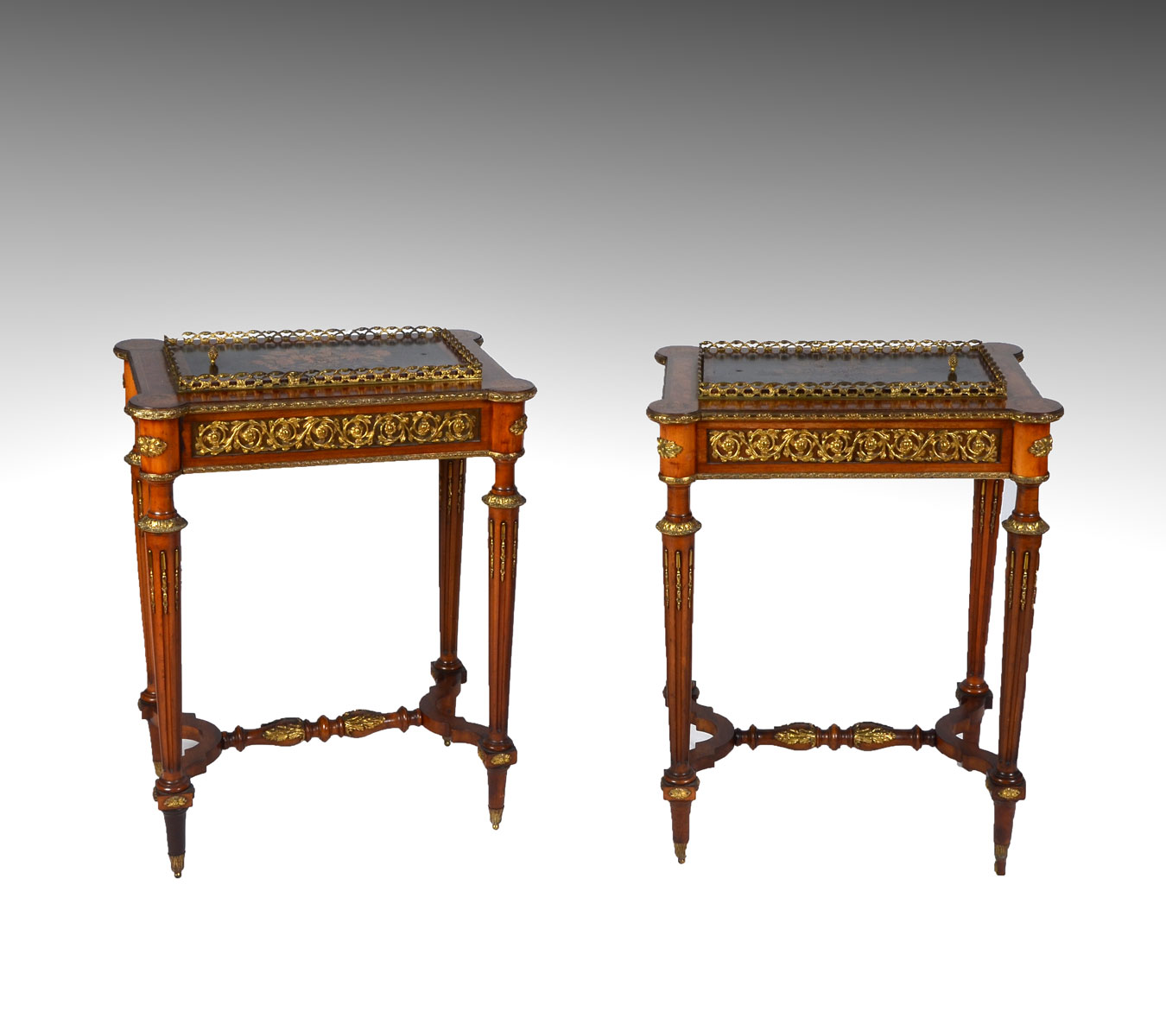 PAIR OF EARLY MARQUETRY INLAID