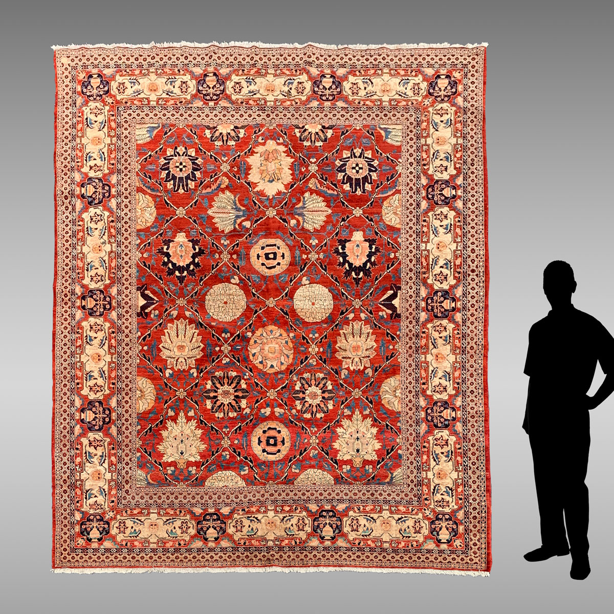 PERSIAN HAND KNOTTED WOOL RUG,