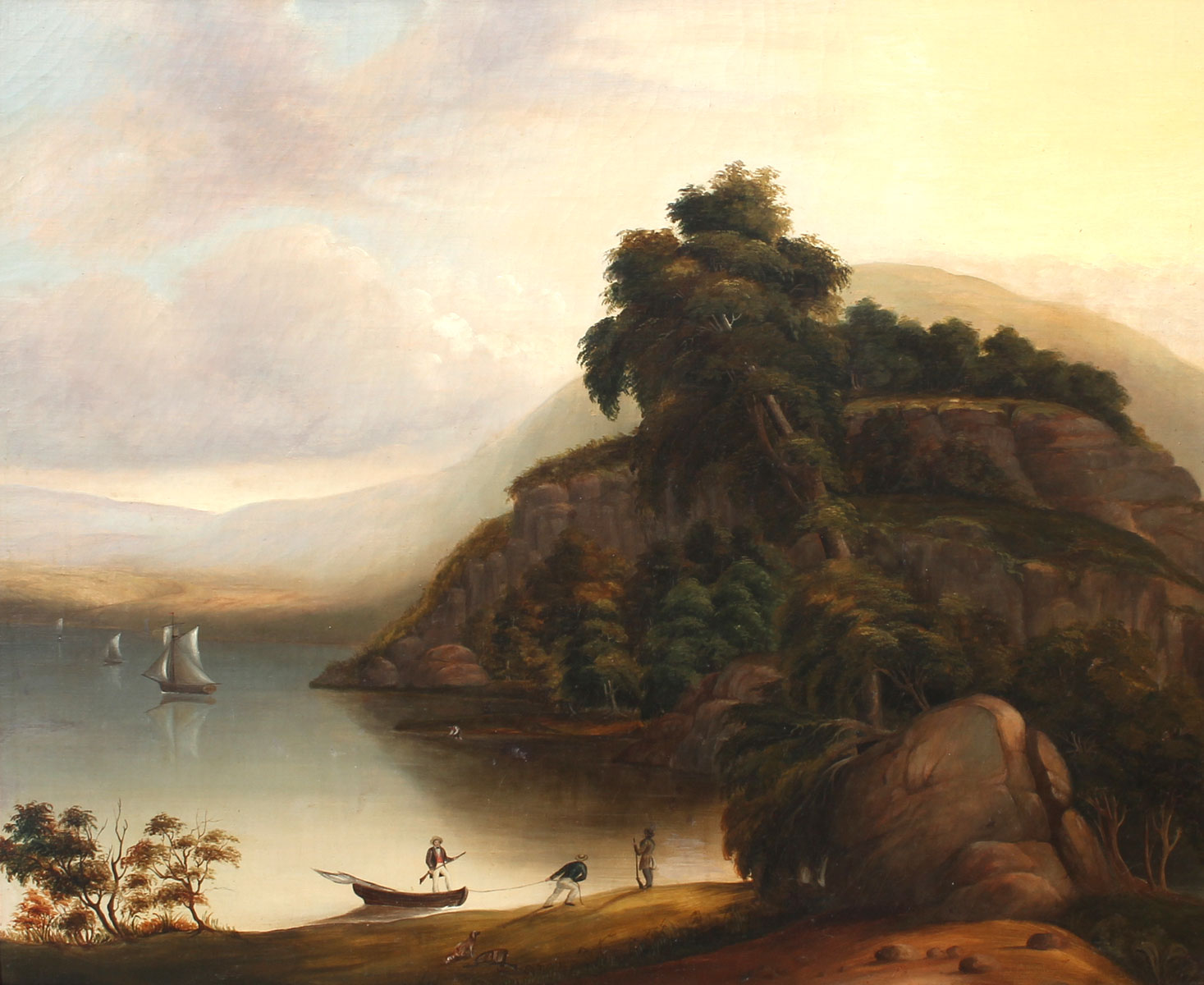 HUDSON RIVER SCHOOL RIVER LANDSCAPE 36f875